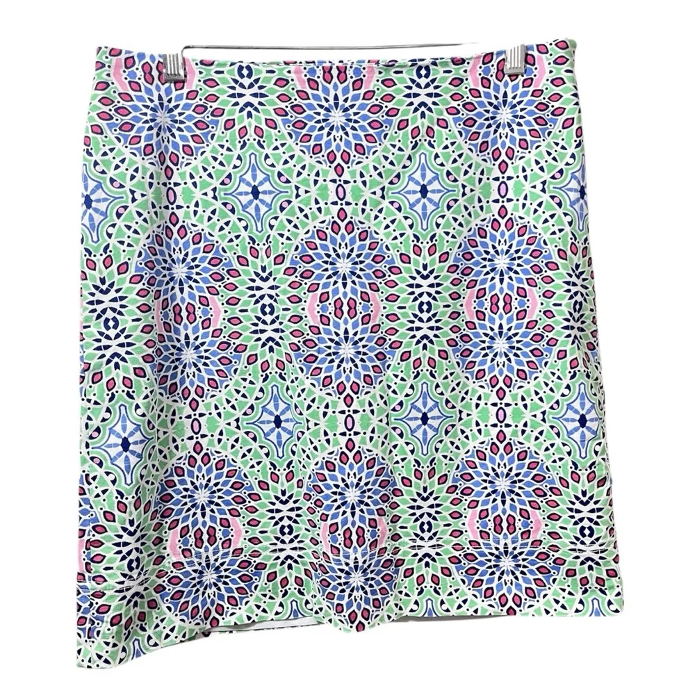 Talbots Colorful Mosaic Print Skirt Size 6 Lined Career Office Preppy